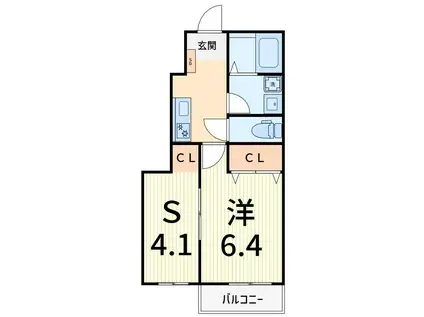 CASA FELICE(1SK/1階)の間取り写真
