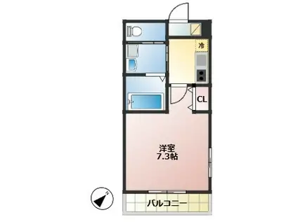 新浦安アドレス(1K/1階)の間取り写真