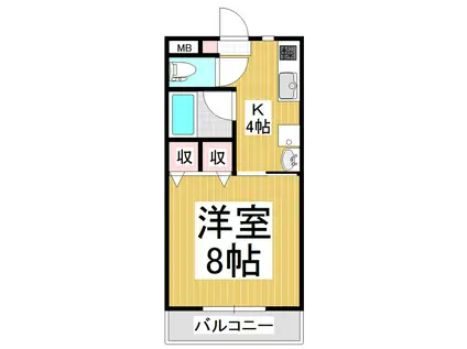 エクセレンス(1K/2階)の間取り写真