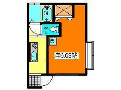 グランシェール(1K/1階)の間取り写真