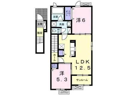 シェーン・プラッツ(2LDK/2階)の間取り写真