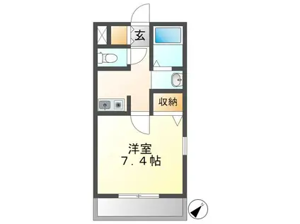 パークスティ八事(1K/3階)の間取り写真