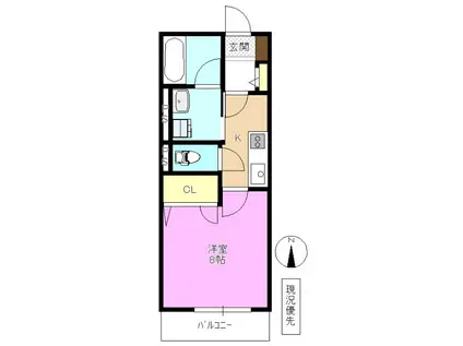 シャーメゾン 柊(1K/3階)の間取り写真
