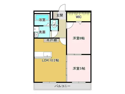 BEL PAESE(2LDK/2階)の間取り写真