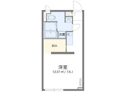 アルクメルベーユ(ワンルーム/1階)の間取り写真