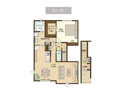 ユーソニアン上越・大字寺町A(1LDK/1階)の間取り写真