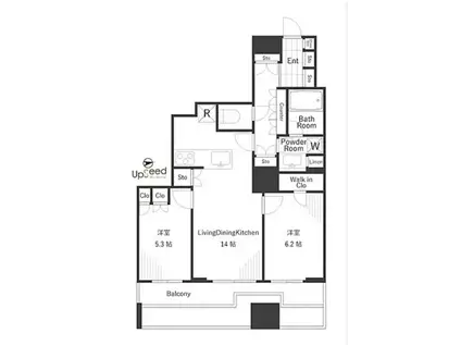 TOMIHISA CROSS コンフォート(2LDK/3階)の間取り写真