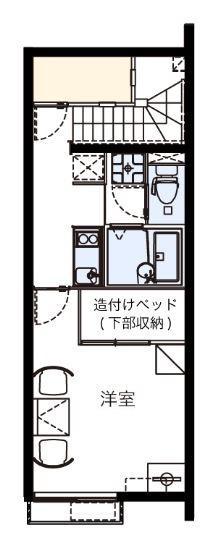 レオネクストグランドゥールパル(1K/2階)の間取り写真