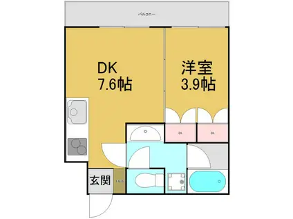 DICIOTTO ATSUTA(1LDK/2階)の間取り写真