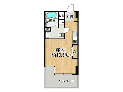 ソフィットクラブ(1K/3階)の間取り写真