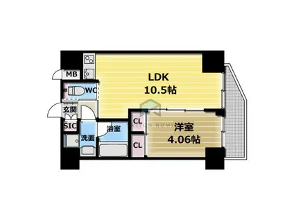 プレジオ永和EURO(1LDK/5階)の間取り写真