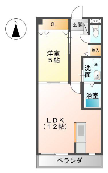 ラ フェスタ(1LDK/4階)の間取り写真