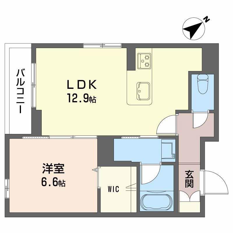 TRUST MAISON 京(1LDK/2階)の間取り写真
