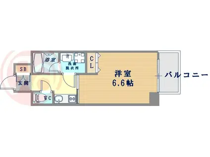 アスヴェル江戸堀(1K/10階)の間取り写真