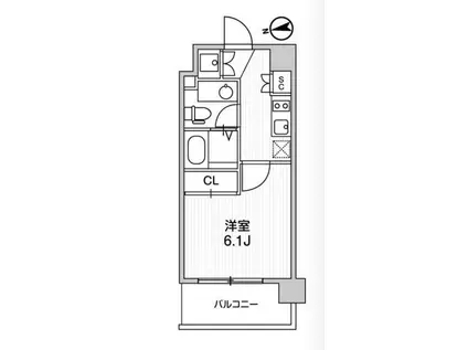 アーデン麻布十番(1K/9階)の間取り写真