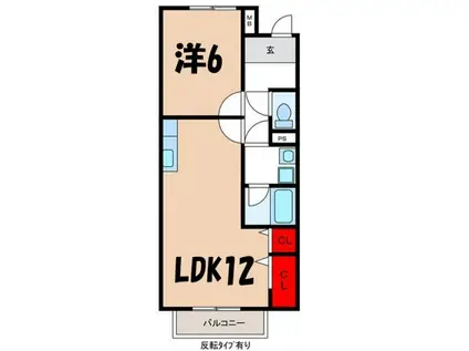 リバティーハイツA(1LDK/1階)の間取り写真