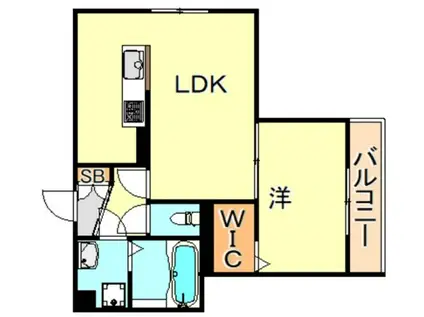 セゾン DE ソレイユ(1LDK/2階)の間取り写真