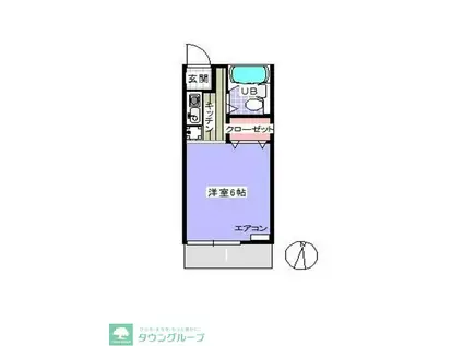 豊島ハイムB(1K/1階)の間取り写真