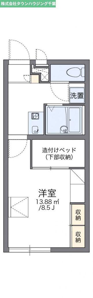 レオパレスかつらぎ(1K/1階)の間取り写真