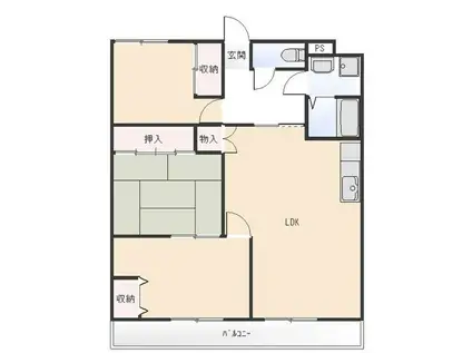 ファミールT・J(3LDK/3階)の間取り写真