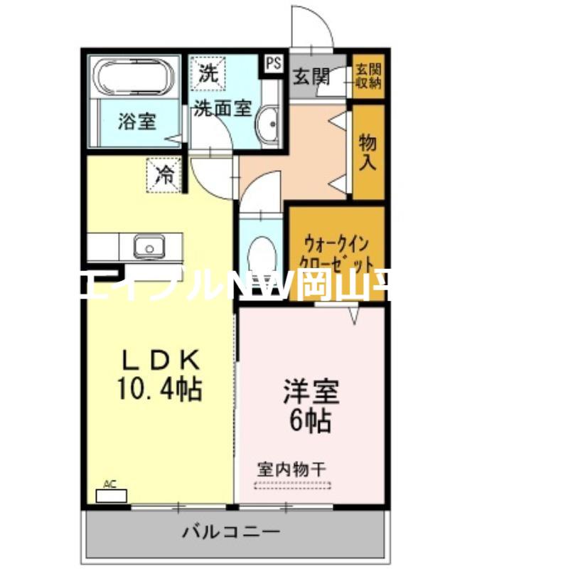 LUCE(1LDK/2階)の間取り写真