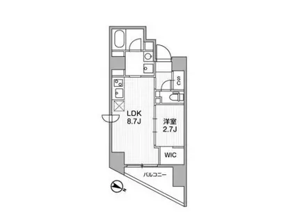 GRANDUO下北沢12(1LDK/1階)の間取り写真
