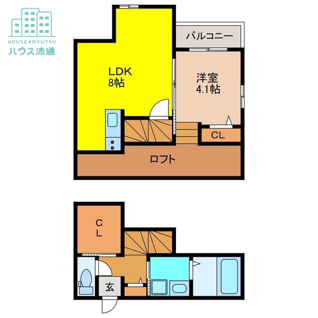 ソラアロッジメント(1LDK/1階)の間取り写真