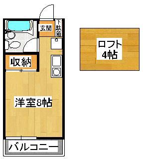 TRIM船橋(ワンルーム/1階)の間取り写真