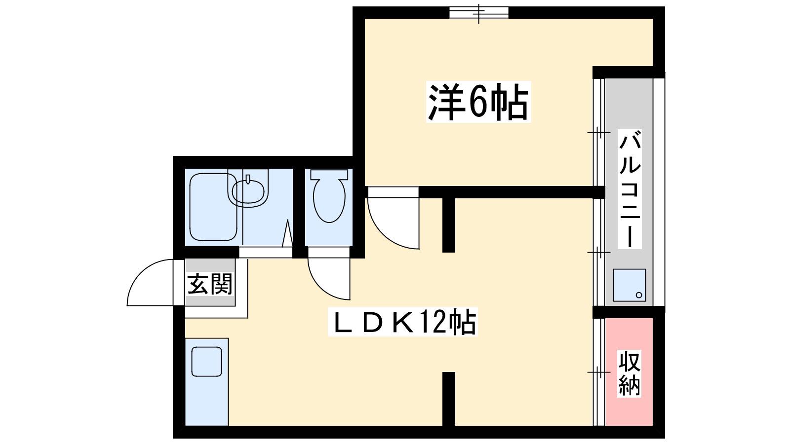 サンモール木川(1LDK/2階)の間取り写真
