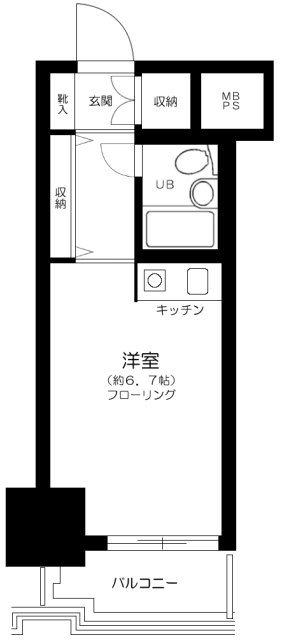 パレドール文京メトロプラザ1(ワンルーム/5階)の間取り写真
