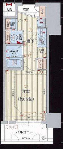 プレサンス名古屋駅前プラチナム(1K/7階)の間取り写真