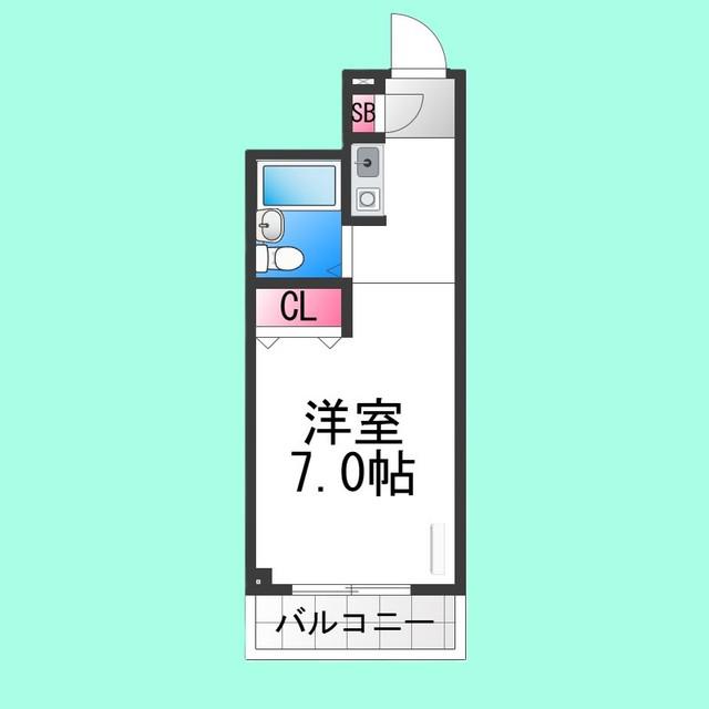 ランピオーネ1992(ワンルーム/3階)の間取り写真