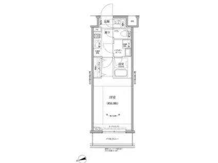 リルシア グランデ 川崎(1K/3階)の間取り写真