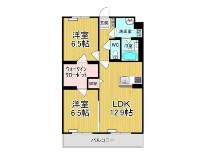アーバンレジデンス(2LDK/4階)の間取り写真