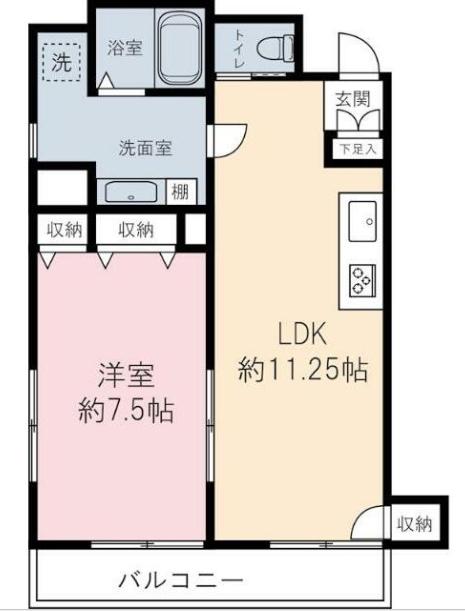 伊藤ビル(1LDK/5階)の間取り写真