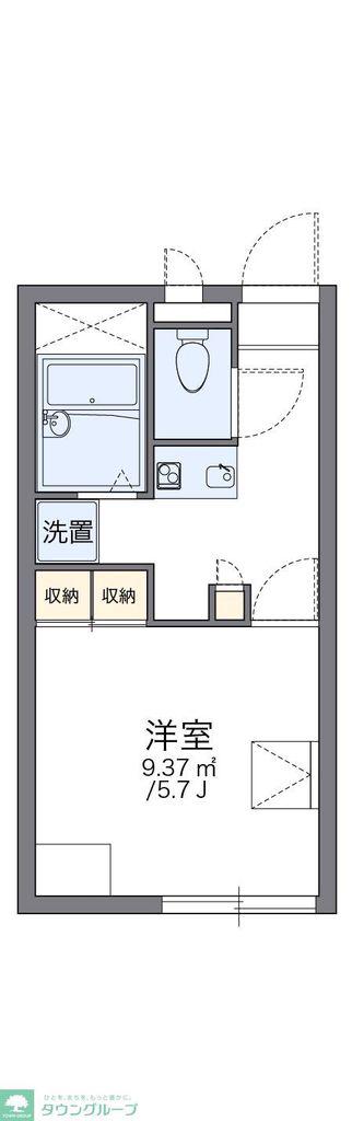 レオパレスコリーヌ(1K/1階)の間取り写真