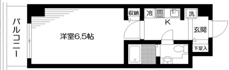 シャイン小石川(1K/2階)の間取り写真