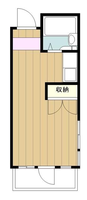 カメヤハイツ(ワンルーム/1階)の間取り写真
