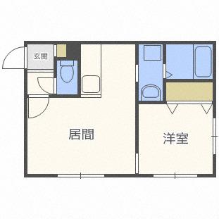 アール栄通(1LDK/1階)の間取り写真