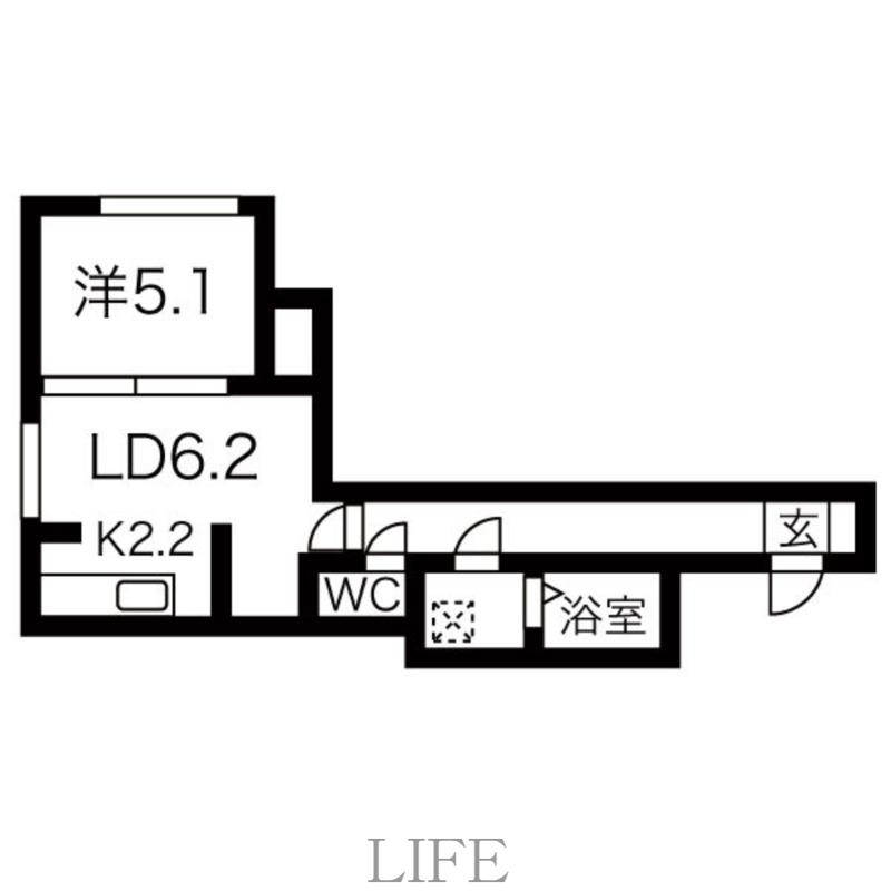 E-HORIZON美園II(1LDK/1階)の間取り写真