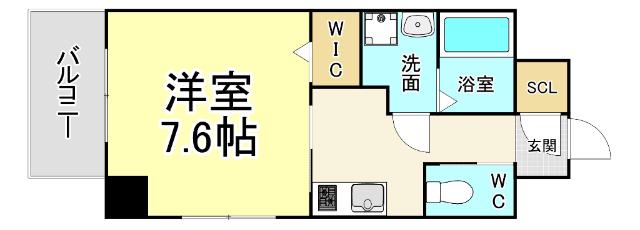 THE STAGE 中原(1K/4階)の間取り写真