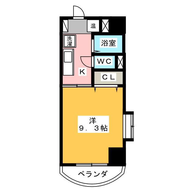 シャトーボナール(1K/2階)の間取り写真