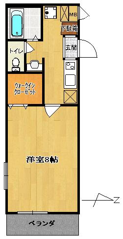ＪＲ中央線 荻窪駅 徒歩13分 2階建 築21年(1K/2階)の間取り写真