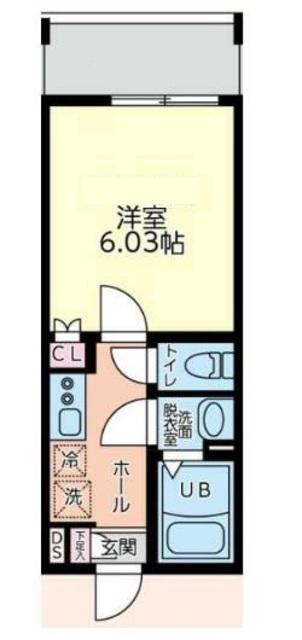 フルセイル中山II(1K/3階)の間取り写真