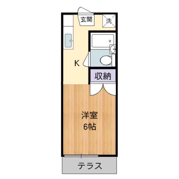 ドミールサカイ(ワンルーム/1階)の間取り写真