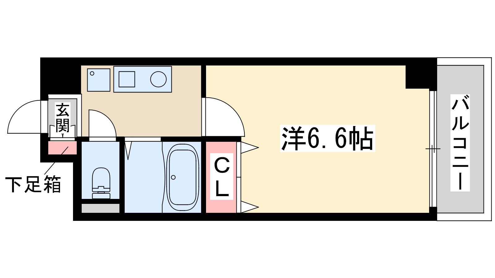 おおきに新大阪駅前 ー ー(1K/9階)の間取り写真