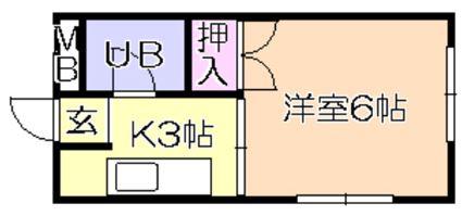 NOZOE 1ST A・B・C(1K/2階)の間取り写真