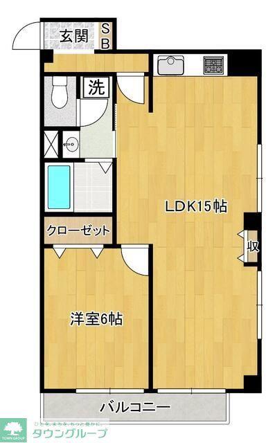 ホワイトキャッスル(1LDK/4階)の間取り写真