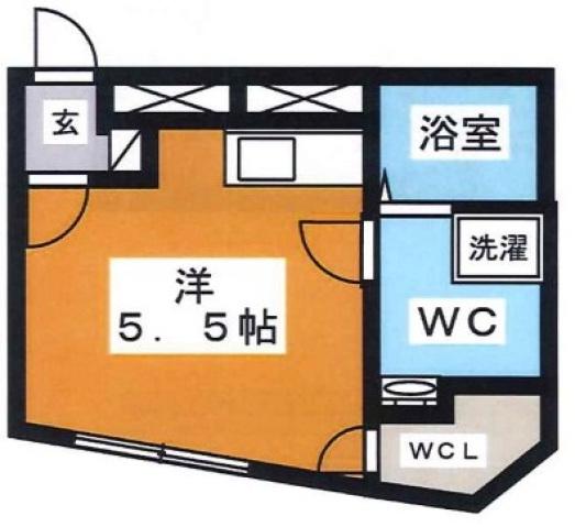 B.G.GRAND TOGOSHIGINZA(ワンルーム/4階)の間取り写真
