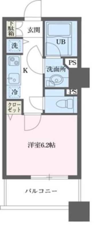 ドゥーエ横浜駅前(1K/3階)の間取り写真